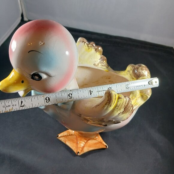 Vintage Relpo Samson 1957  Large Duckling Chicken Planter Vase - Picture 9 of 12